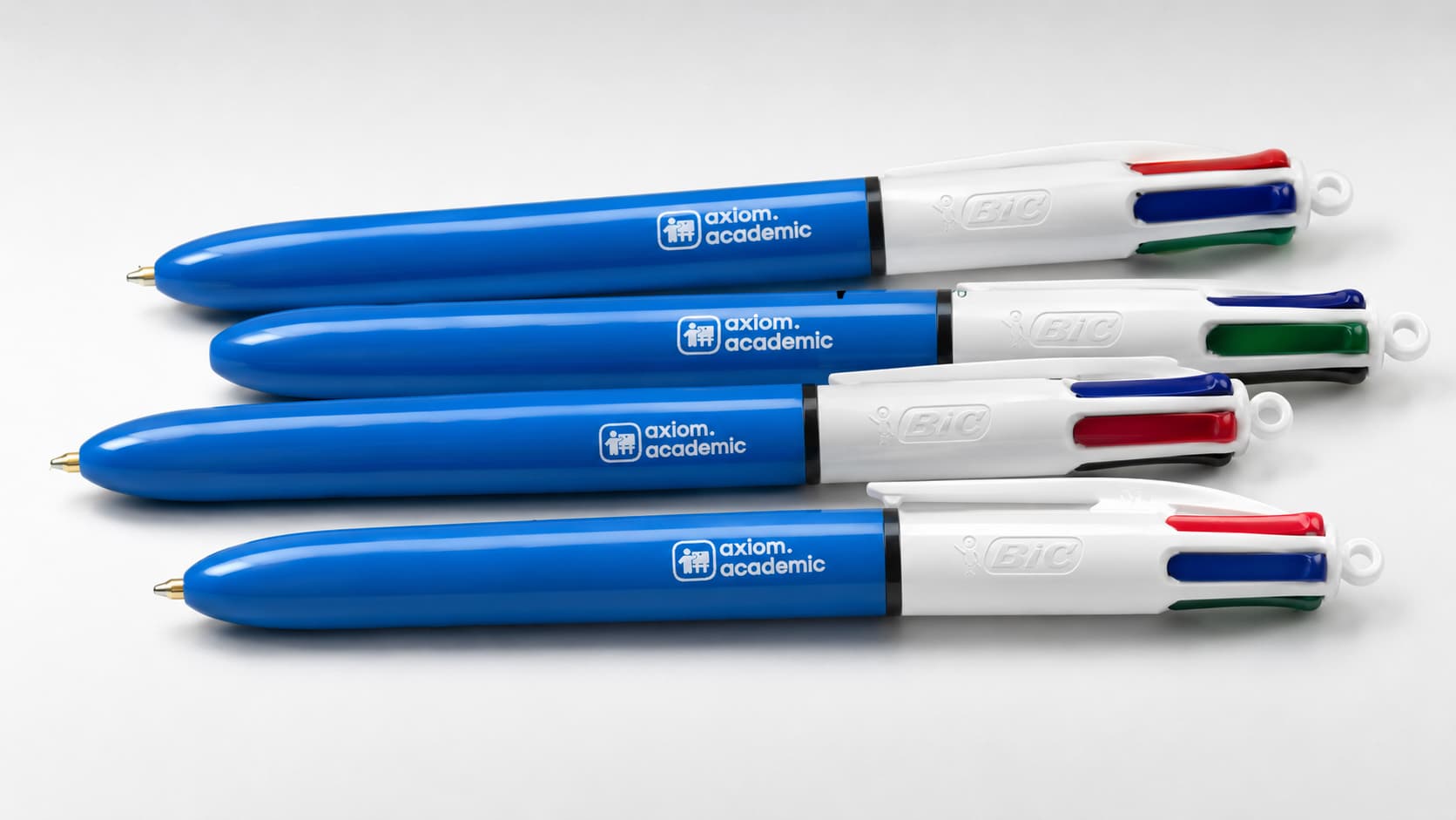 Stylos Bic 4 couleurs offerts par Axiom Academic aux participants du FOMA 2026